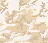 Kinderbehang Profhome 369420-GU vliesbehang glad met kinder patroon mat beige bruin 5,33 m2