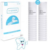V-Goods Premium Whitening Strips - Tandenbleek strips - Wittere tanden - 28x tandenbleek strips DIRECT resultaat - Tandenbleekset - Whitening - Tandenblekers
