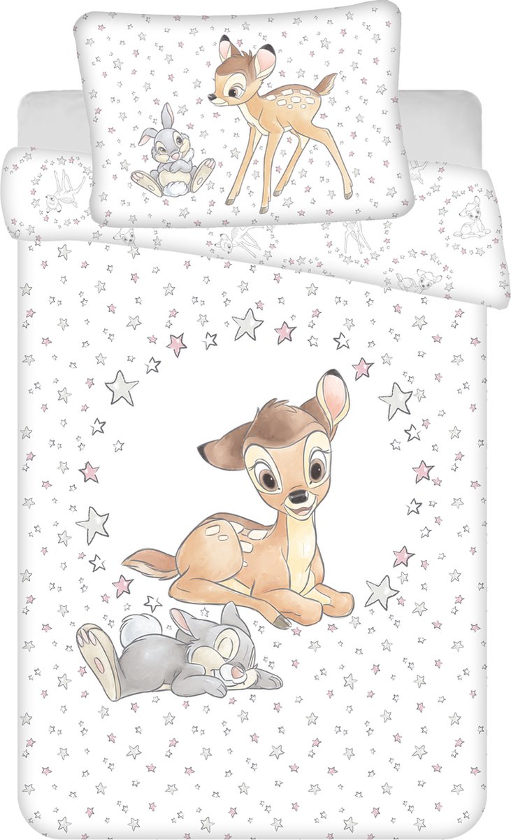 Theonoi Kinderbeddengoed 100 x 135 cm 40 x 60 cm, 2-delige set met dekbedovertrek en kussensloop, voor baby- en peuterbed, 100% katoen, Oeko-Tex