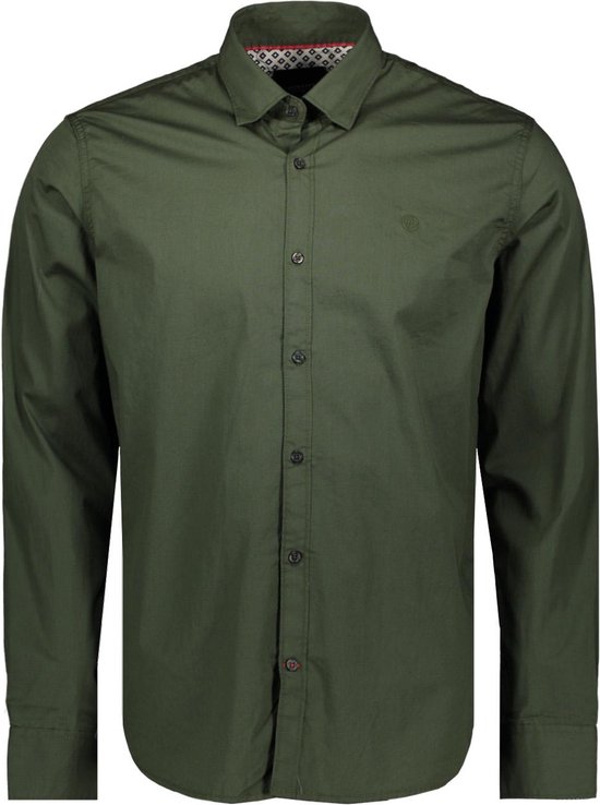 Twinlife Heren Basic Plus - Overhemden - Lichtgewicht - Elastisch - Groen - XL