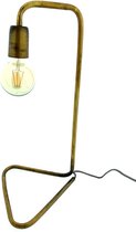 Mooie lamp voor op tafel of bureau handgemaakt en van metaal koperkleurig