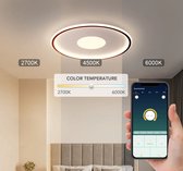 Smart Plafondlamp Woonkamer Moderne Led Verlichting Voor Kamer Slaapkamer Lampen Afstandsbediening Dimmen Wit Zwart Ronde Binnenverlichting