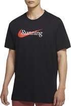 Nike Dri-FIT Shirt  Sportshirt - Maat M  - Mannen - zwart/wit/rood