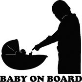 Baby On Board (wit) (20x15cm) Baby Yoda 3