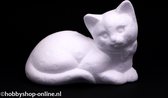 Vaessen Creative Piepschuim - kat liggend - 14cm