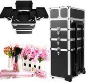 Make up Koffer met 5 Etages | Make up Organizer | Aluminium Koffer | Reiskoffer