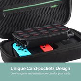 Luxe XL Draagtas Hard Cover Koffer Case Hoesje Geschikt Voor Nintendo Switch & Accessoires - Beschermhoes Koffer Travel Protector Reistas - Console / Docking Station Game Cards & Controller - Zwart - Spat waterdicht - Jongenscadeau - Cadeau