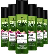 Gliss Kur Bio-Tech Restore  Anti-klit Spray 6x 200ml - Voordeelverpakking