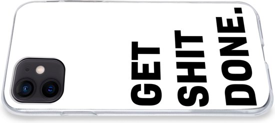 Coque iPhone 12 - Citations - Zwart - Wit - Motivation - Siliconen