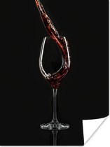 Poster Vullend wijn glas - 30x40 cm