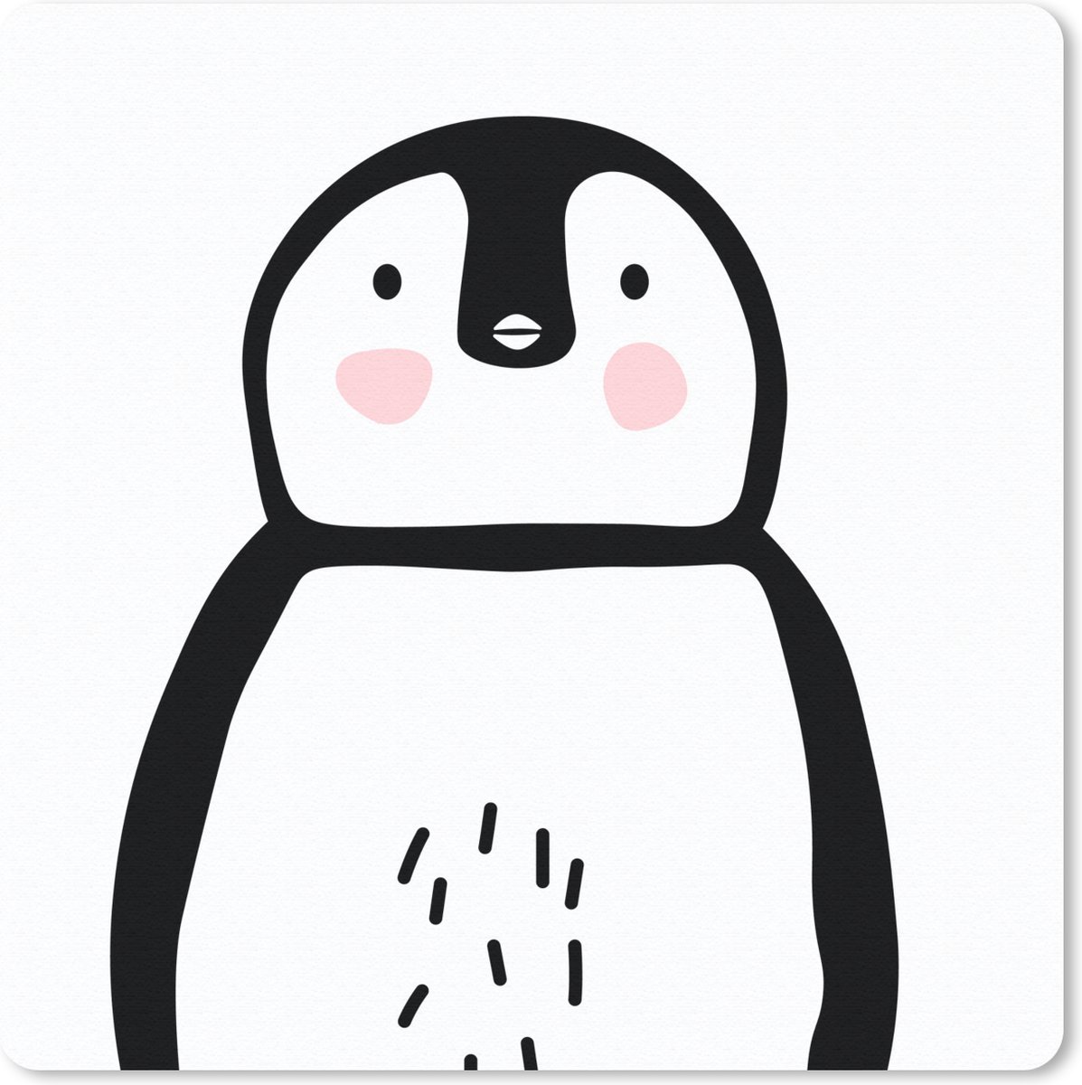 Muismat 30x30 cm - Mousepad Pinguïn - Kinderen - Dieren - Muismatten