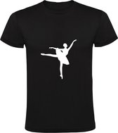 Ballet | Kinder T-shirt 128 | Zwart | Dans | Sport | Kunst | Hobby