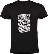 Niemand is Perfect - Brabant | Kinder T-shirt 128 | Zwart | Eindhoven | Den Bosch | Tilburg | Breda