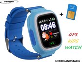 Kinder Smartwatch GPS inclusief Simkaart - Blauw - Kinder Horloge - Jongen - GPS Tracking - One Size - Nederlandstalig