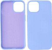 iPhone 13 Hoesje - 2.0mm Dikke Fashion Telefoonhoesje Backcover - Siliconen Hoesje - Paars