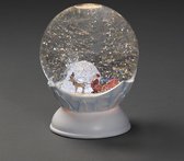 Konst smide Sneeuwbol Ø15cm groot electronisch met licht Kerstman Slee Rendier Iglo Noordpool decoratie Kerstverlichting