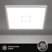 LED-plafondlamp achtergrondverlichting wit-zilver 22W Briloner Leuchten