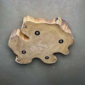 Ledwood Plafonniere - Hout - Wood Acacia schijf - Boomstamschijf - Plafond lamp