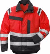 Fristads Hi Vis Jack Klasse 3 4026 Plu - Hi-Vis rood/zwart - M