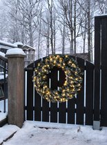 Grote verlichte Kerstkrans "Edmonton" 90cm