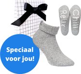 Boru wool socks - huissokken - grijs in cadeauverpakking - 43/46