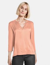 GERRY WEBER Dames Stijlvol shirt met 3/4-mouwen EcoVero Dark Camel-38