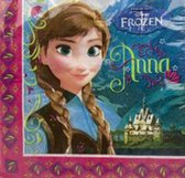 Servetten Frozen - Roze - Papier - 20 stuks - 16.5 x 16.5 - Vierkant - Elsa en Anna - Wegwerp