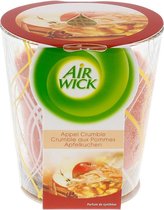 Air Wick | 4x Bougie parfumée Air Wick Apple Crumble 105 grammes | 4x bougie parfumée en verre
