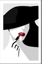 Walljar - Lipstick Touch - Muurdecoratie - Poster met lijst