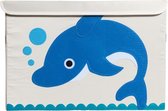jarif Opbergbox - Opbergmand - Speelgoedkist - Kinderkamer - Dolfijn - Deksel - Handgrepen - Opvouwbaar