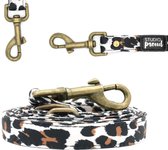 Studio Proud - Handsfree Cityline - Luipaardprint met bronskleurige accessoires - Draagbaar in verschillende lengtes
