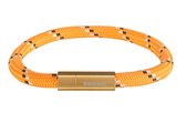 Armband dames touw -  heren armbanden scheepstouw Galeara Riu met magnetische sluiting - Oranje Goud 19.5cm