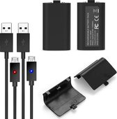 Oplaadbare batterij - Xbox One Controller - 2 stuks - 1200mAh Ni-MH Batterijen - Kabel Lader