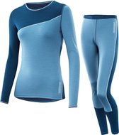 Löffler Thermopak Dames Wol/polypropyleen Blauw 2-delig - Maat 36