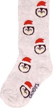 Babymaillot lichtgrijs met Kerstpinguin - 92/98