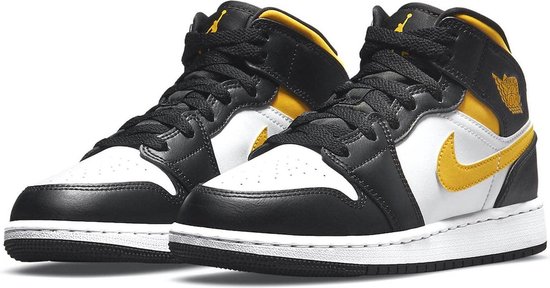 Nike Air Jordan 1 Mid (GS) 554725-177 - White/Pollen-Black - Maat 36.5 |  bol.com