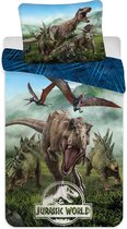 Jurassic World Dekbedovertrek Forest- Eenpersoons - 140  x 200 cm - Katoen