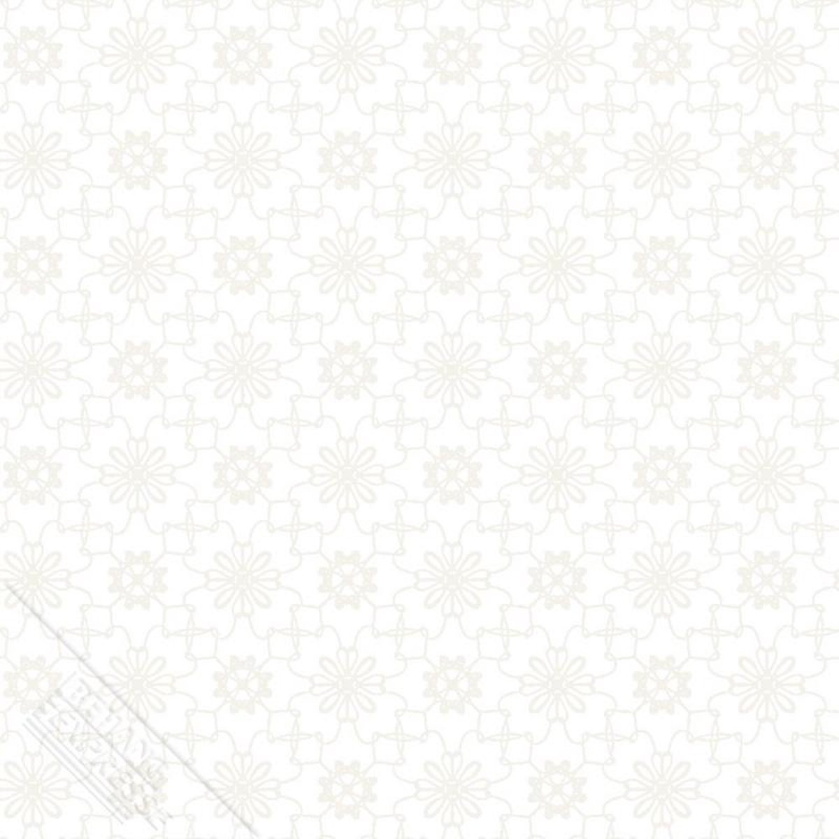 INGK Behang - Puck & Rose - Kinderbehang - Bloemmotief Wit/Beige