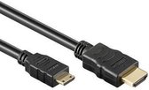 HDMI kabel - Mini HDMI type-C - 10.2 Gbps - 4K@30 Hz - Male to Male - 1 Meter - Zwart - Allteq