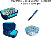Ensemble de petit-déjeuner 2 pièces Paw Patrol Nickelodeon . Boîte à pain et boîte à biscuits. Nieuwe Collection 2021/2022 + EXTRA 1 Stylus Pen.