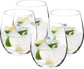 Luxe Gin Tonic Glazen - Drinkglazen - Waterglazen - Whiskeyglazen - Drinkglas - Premium kwaliteit - Set Van 4 - 390ML