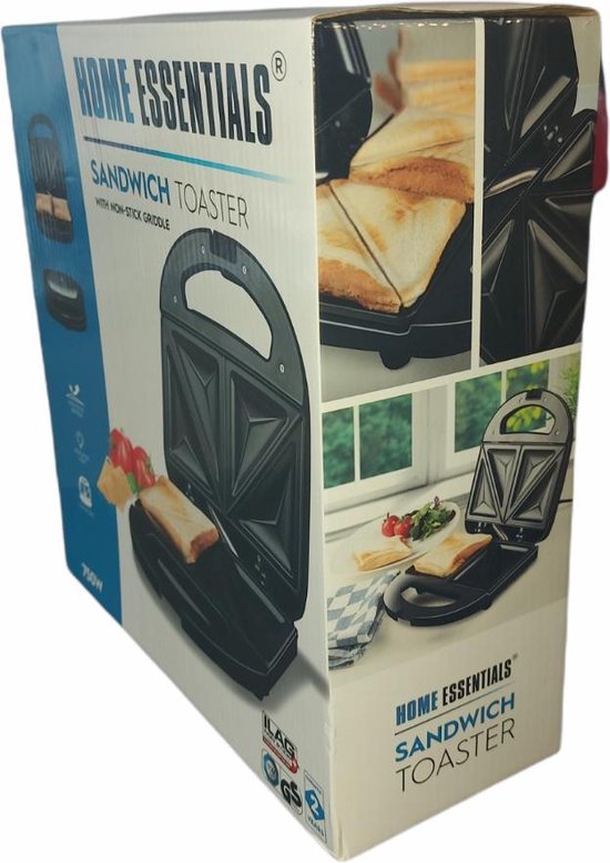 Tosti ijzer - Tosti Apparaat - Sandwich Toaster - 750 W - ANTI Aanbaklaag -  NON-Stick... | bol