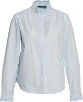 River Woods Blouse met ruffles aan de kraag en manchetten in blauw