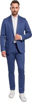 Suitable - Kostuum Flex Blauw - Heren - Maat 50 - Slim-fit