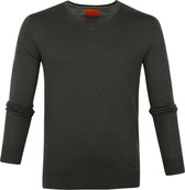 Suitable - Merino Aron Pullover Donkergroen - XL - Modern-fit