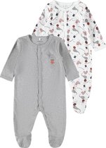 NAME IT NBNNIGHTSUIT 2P W/F GREY MEL CIRCUS unisex Boxpak - Maat 68