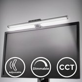 B.K.Licht - Monitor lamp - dimbaar en kantelbaar -  screenbar - laptop lamp - PC lamp - bureaulamp - kleurtemperatuur instelbaar - USB - LED klemlamp - zwart