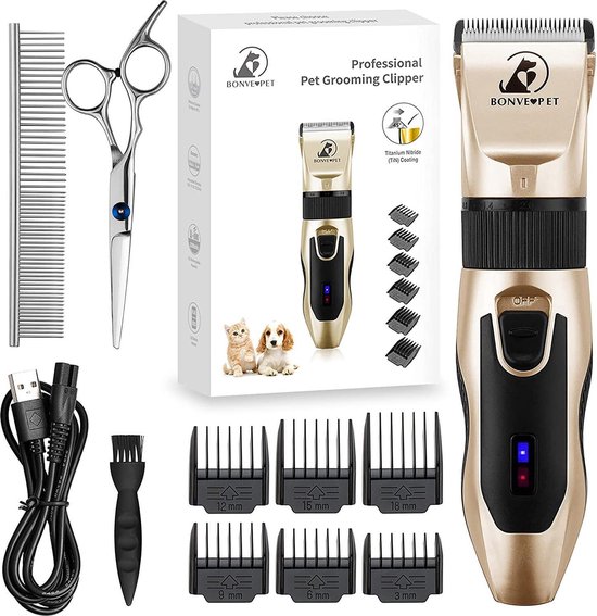 Bonve Pet® Dieren Tondeuse Set - Honden Tondeuse - Katten tondeuse -  Trimmer - | bol.com