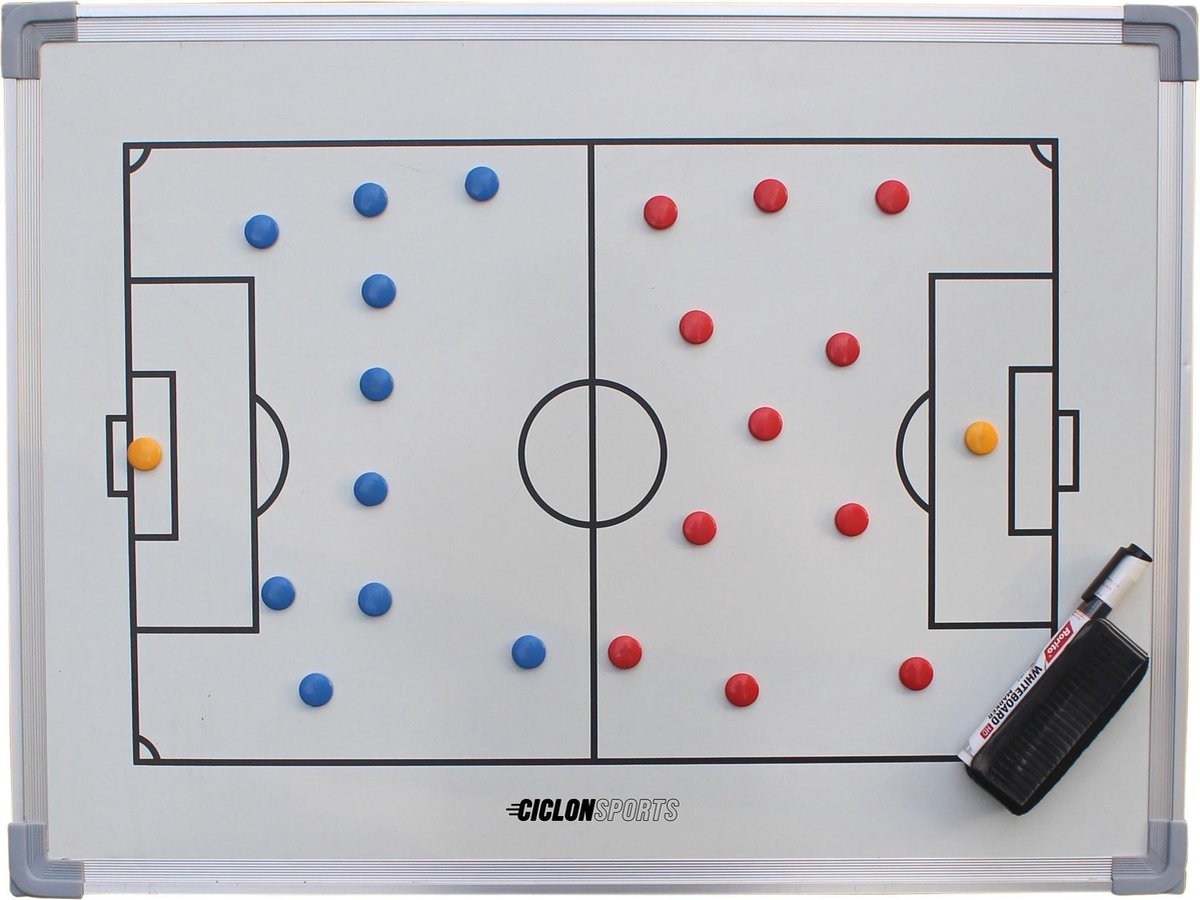 WISEPLAYERFC Aimants Football 26 Pièces - 1,4 Cm Avec Sac - Stratégies Et Tactiques