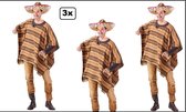 3x Poncho Rodrigo one size - Mexico| Mexicaan|landen| thema feest|festival| party